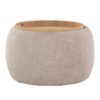 Tray - Pouf Contemporary Ottoman - Natural / Light Brown - Image 2