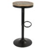 Dakota - Industrial Adjustable Barstool With Swivel (Set of 2) - Black / Brown / Grain - Image 3