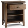 Artisan - Bedside Table - Rustic Natural Aged Brown - Image 2