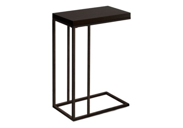 Accent Table, C - Shaped, Contemporary & Modern - Espresso