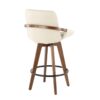 Cosmo - Mid-Century Counter Stool - Walnut / Cream - Image 3