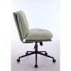 Oversize Seat Cirss Cross Chair With Wheels, Elegant Design Computer Chair, Adjustable Height 360 Degree Rolling Swivel Home Office Chair For Small Space, Dressing Room, Living Room - Gray - Image 14
