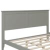 Queen Modern Solid Wood Platform Bed - Gray - Image 5