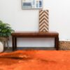 Austin - Antique Leather Bench With Lines - Antique Brown / Brown / Rustic / Tan - Image 3