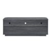 Modern Wavy TV Stand Rounded Sideboard With Storage Cabinet - Black - Image 8