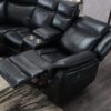 Jupiter - Leather Sectional - Black - Image 5