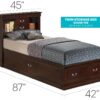 Louis Phillipe - Twin Storage Bed - Cappuccino - Image 6