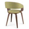 Lowell - Bentwood Dining Chair - Acid Green / Dark Brown - Image 2