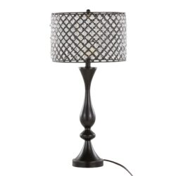 Topaz - Contemporary Table Lamp - Oil Rubbed Bronze / Clear Crystal