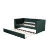 Twin Size Upholstered Tufted Daybed With Trundle - Green - Image 11