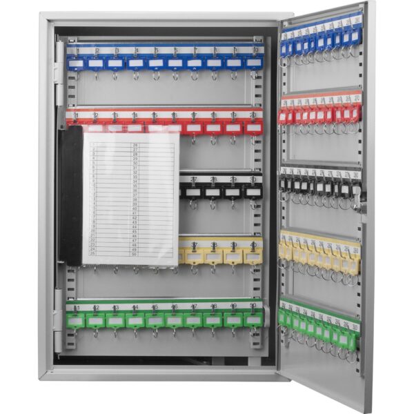 300 Key Adjustable Key Cabinet With Key Lock - Gray