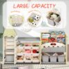 Kids Bookshelf Toy Storage Organizer With 17 Bins And 5 Bookshelves, Multi-Functional Nursery Organizer Kids Furniture Set Toy Storage Cabinet Unit With HDPE SheLF And Bins - Light Green - Image 3