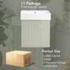Modern Floating Bathroom Vanity With Ceramic Basin, Perfect For Small Bathrooms, Right Side Storage - Green - Image 7