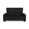 Textured Fabric Ottoman Bench With Hinged Lid - Dark Blue - Image 11