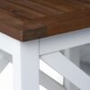 End Table, Farmhouse Side Table, Indoor Outdoor - Brown / White - Image 14
