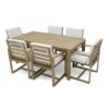 Patio Dining Set Outdoor Dining Table And Chair Set With And Removable Cushions For Patio, Backyard, Garden - Light Teak - Image 19