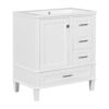 Bathroom Vanity, Modern Bathroom Cabinet With Sink Combo Set, Bathroom Storage Cabinet With A Soft Closing Door And 3 Drawers, Solid Wood Frame, Resin Basin - White - Image 20