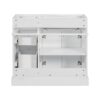 Bathroom Vanity Without Basin Sink, Frame Bathroom Storage Cabinet, Freestanding Vanity With 3 Drawers & Adjustable Shelf (Not Include Basin Sink) - White - Image 6