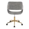 Margarite - Contemporary, Task Chair - Gold / Gray - Image 4