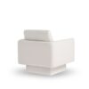 360° Modern Swivel Accent Chair Round Armchair, Thick Padded Single Lounge Sofa Upholstered Comfy - Cream - Image 4