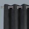 2 Pieces Set, Curtain Panel, Room Darkening, Grommet, Contemporary & Modern - Dark Gray - Image 3