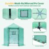 Walk-in Greenhouse Hexagonal Upgrade Reinforced Frame Heavy Duty Plastic Greenhouse Reinforced Thickened Waterproof Insulation (6.9*7.5 ft) - Green - Image 4