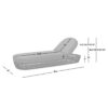 Willow - Sunbrella Upholstered Patio Lounger - Graphite Gray / Black - Image 2
