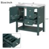 Transitional Style Bathroom Vanity Cabinet Combo With Ceramic Sink - Green - Image 8