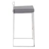 Fuji - Contemporary Stackable Counter Stool (Set of 3) - Gray - Image 3