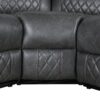 Home Theater Seating Manual Recliner With Cup Holder, Hide - Away Storage Reclining Sofa For Living Room, Home Theater - Gray - Image 22