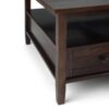 Warm Shaker - Square Coffee Table - Tobacco Brown - Image 5