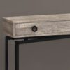 Accent Console Table For Entryway, Storage Drawer, Modern - Taupe - Image 2