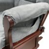 Adeliza - Microfiber Glider Chair With Ottoman - Gray - Image 6