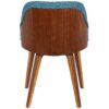Bacci - Mid-Century Modern Dining / Chair (Set of 2) - Walnut / Teal - Image 5