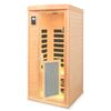 Low Emf Front Door With Heating Panel 1 People Hemlock Far Infrared Indoor Sauna Room - Natural - Image 9