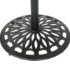 Elegant Cast Aluminum Round Bar Table With Romantic Filigree Design - Copper - Image 6