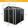 Resin Outdoor Storage Shed Kit Perfect To Store Patio Furniture - Black - Image 3