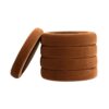 Fuji - Oversized Round Storage Ottoman - Burnt Orange - Image 4