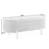 Stylish Ottoman Oval Storage Bench With Rubber Wood Legs - Orange - Image 2