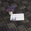 Acacia Wood Interlocking Deck Tiles Checker Pattern Outdoor Flooring - Dark Brown - Image 18