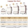 Hardshell Luggage Sets 4 Pieces 20" / 24" / 28" Luggages And Cosmetic Case Spinner Suitcase With Tsa Lock Lightweight - White - Image 2