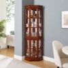 Corner Curio Cabinet With 5 Shelves And Lighting System (E26 Light Bulb Not Included) - Walnut - Image 5