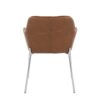 Daniella - Contemporary Dining Chair (Set of 2) - Chrome / Camel - Image 5