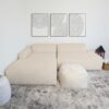Mar - Sectional Sofa Left Facing - Cream - Image 7