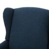 Westeros - Wing Back Fabric Upholstered Recliner - Navy Blue - Image 15