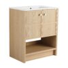 Modern 30" Freestanding Bathroom Vanity With Ceramic Sink And 2 Soft Closing Doors - Oak - Image 10
