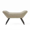 Hariata - Contemporary Fabric Tufted Ottoman Bench - Beige - Image 3