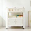 Eco Friendly Hdpe Baby Diaper Changing Table With Removable Safety Belt And Easy Clean Surface - White - Image 2