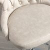 Swivel Barstools Adjusatble Seat Height From 25-33", Modern Upholstered Chrome Base Bar Stools With Backs Comfortable Tufted For Home Pub And Kitchen Island - Beige - Image 12