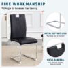 (Set of 4) Material Bow Shaped Chairs Perfectly Integrated Into Industrial And Modern Home Design - Black - Image 9